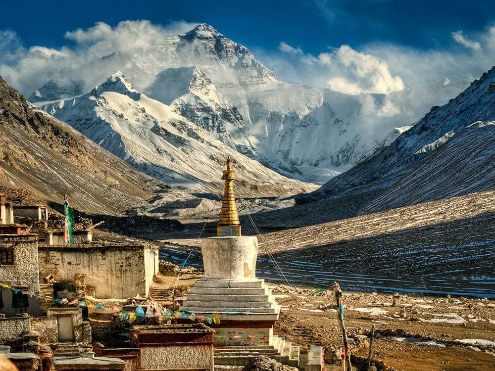 Rongbuk Monastery and Mount Everest, Tibet