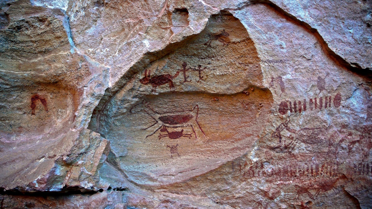 Petroglyphs - symbols of Serra da Capivara, Brazil