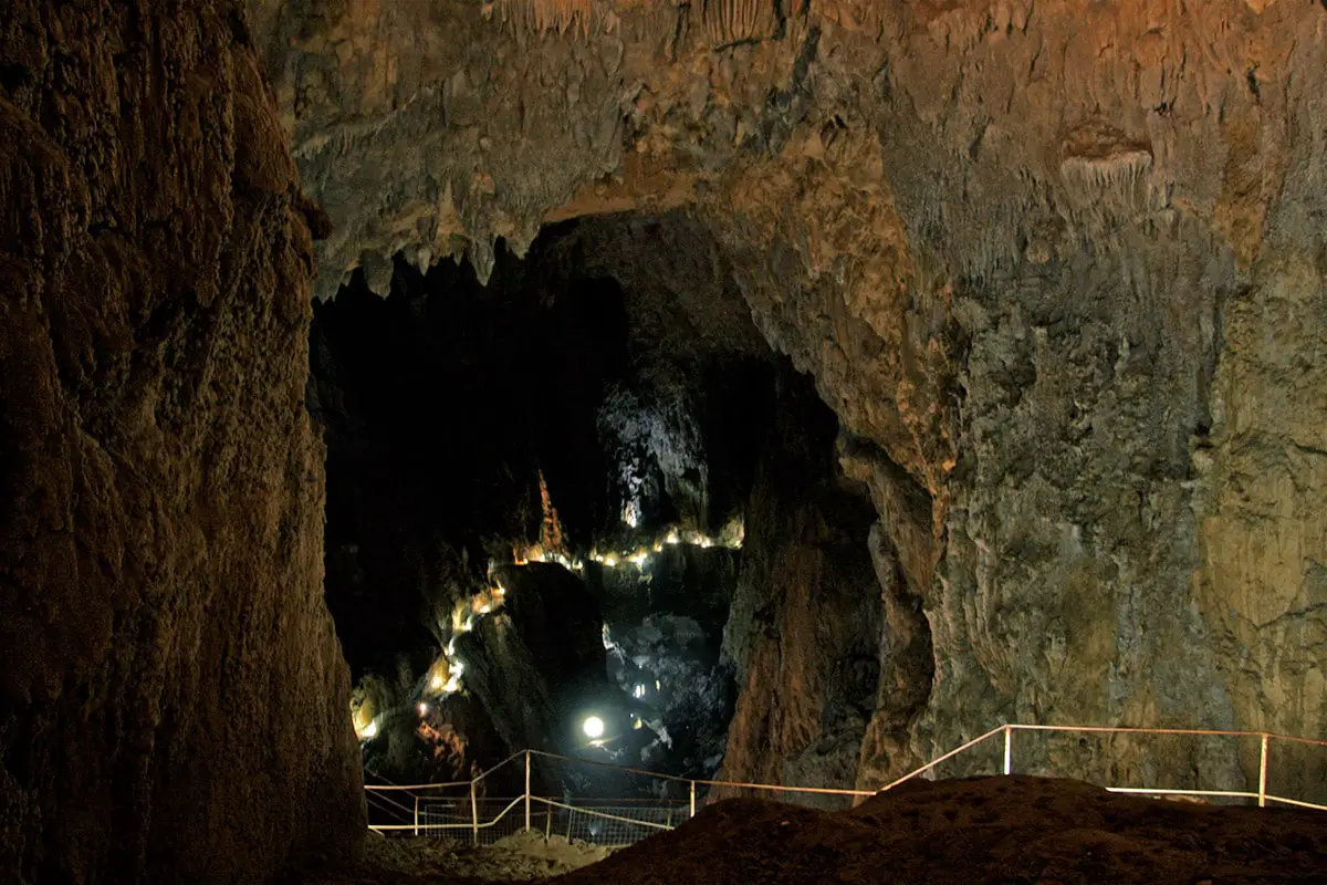 Walk along the deepest cave canyon in the world in Škocjan caves, Slovenia