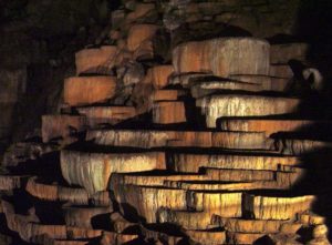 Rimstone Pool terraces in Škocjan Caves, Slovenia