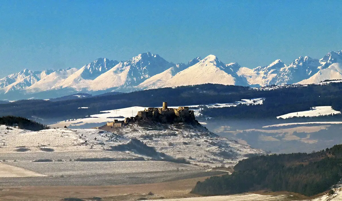 Spiš castle and Tatra mountains, Slovakia