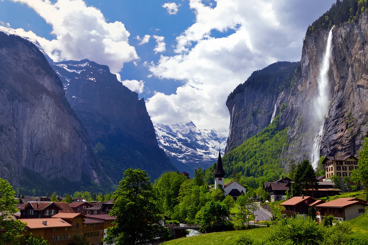 Lauterbrunnen valley and Staubbach, Switzerland