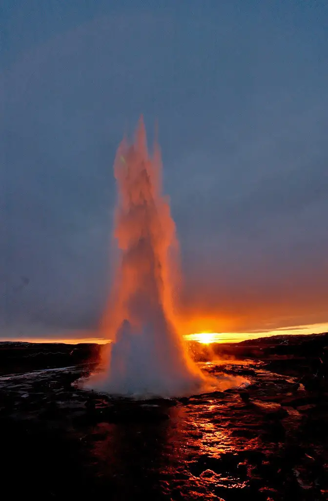 Strokkur erupting, Iceland