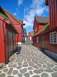 Street in Tinganes, Faroe Islands