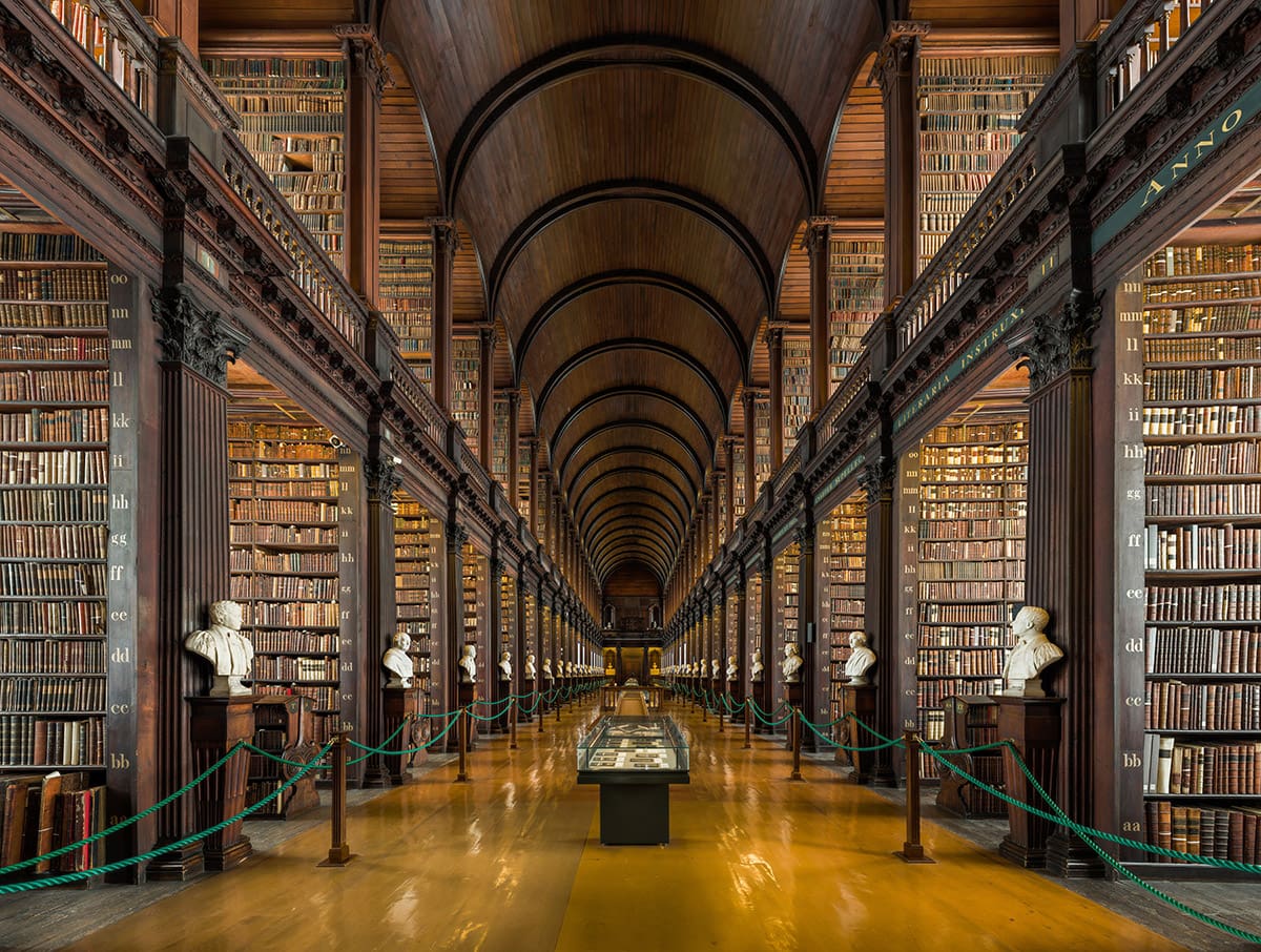 Old Library in Trinity College of Dublin, Ireland