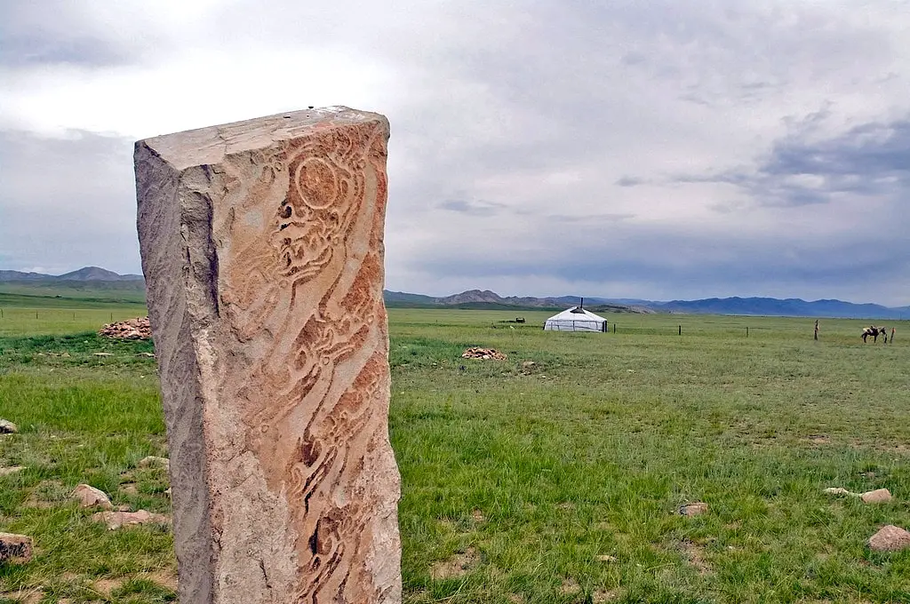 Deer stone in Uushigiin Uver, Mongolia