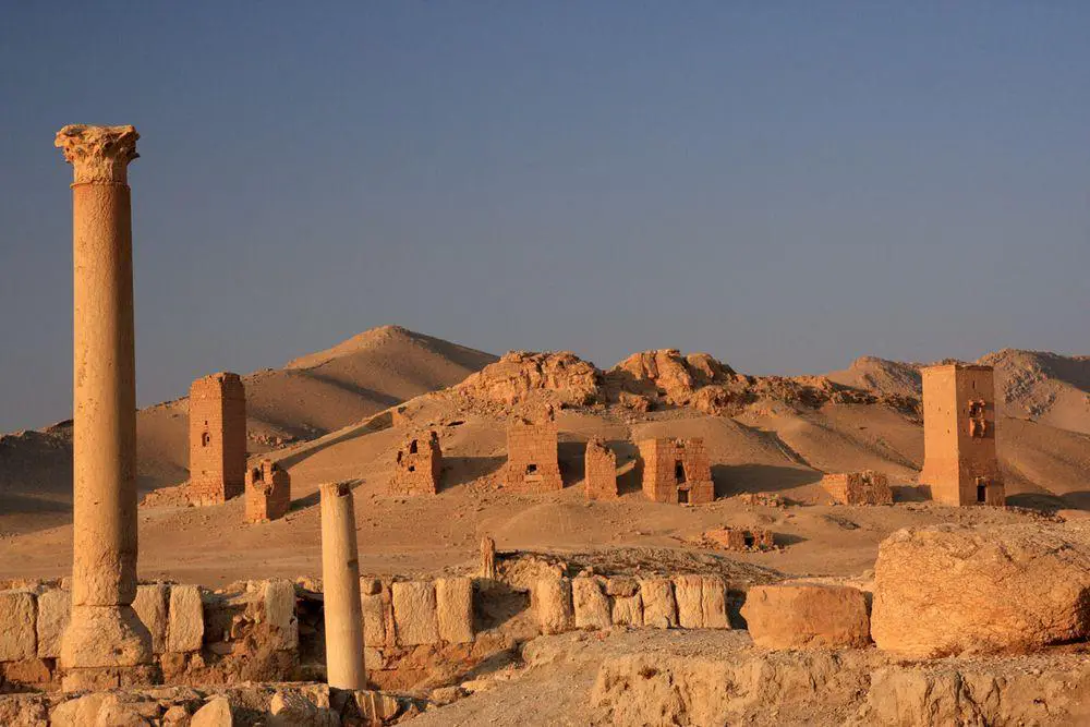 Funerary towers in Valley of Tombs, Palmyra