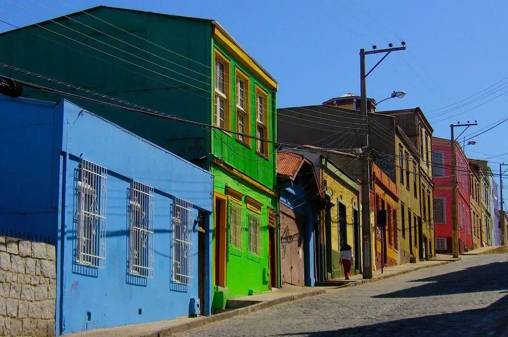 Colourful houses in Valparaíso