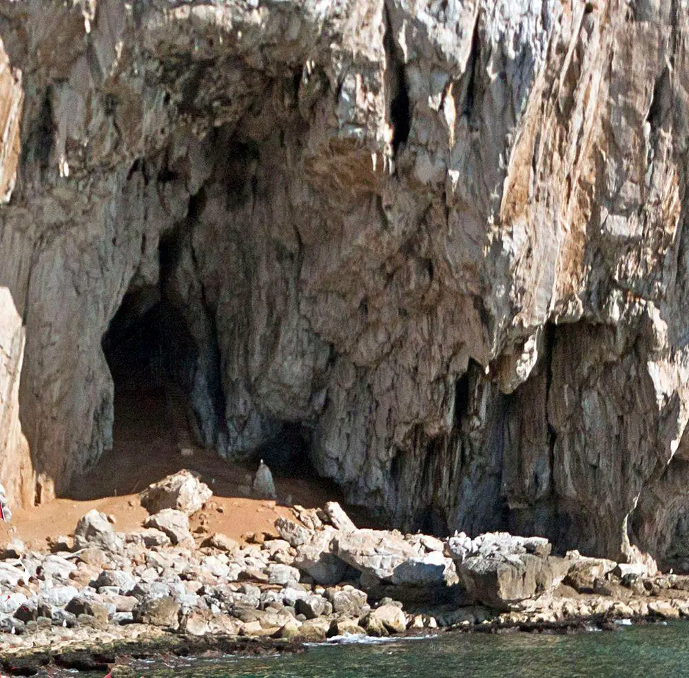 Entrance in Vanguard Cave, Gibraltar