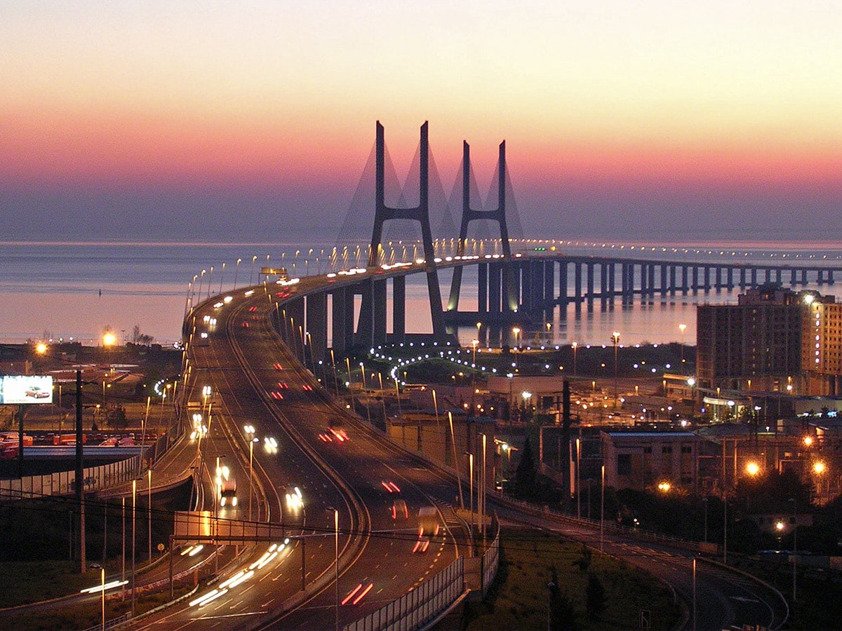 Vasco da Gama Bridge in Lisbon