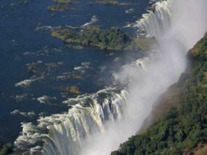 Part of the largest screen of falling water in the world - Mosi-oa-Tunya (Victoria Falls)