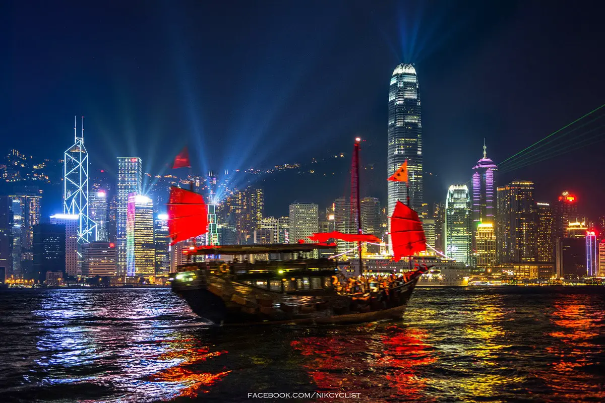 Every evening in Hong Kong takes place a unique show of light and sound - Symphony of Light