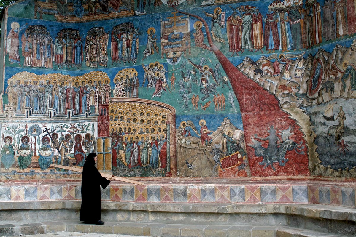 Nun in Voroneţ Monastery, Romania