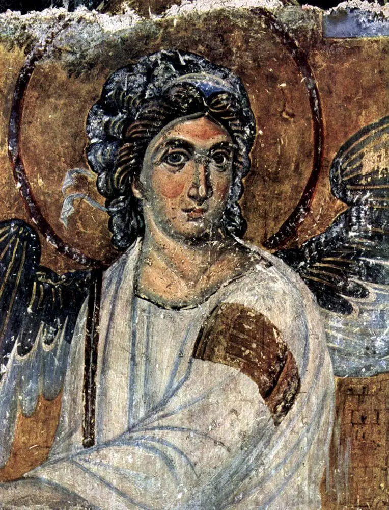 Painting of White Angel in Mileševa monastery, Serbia