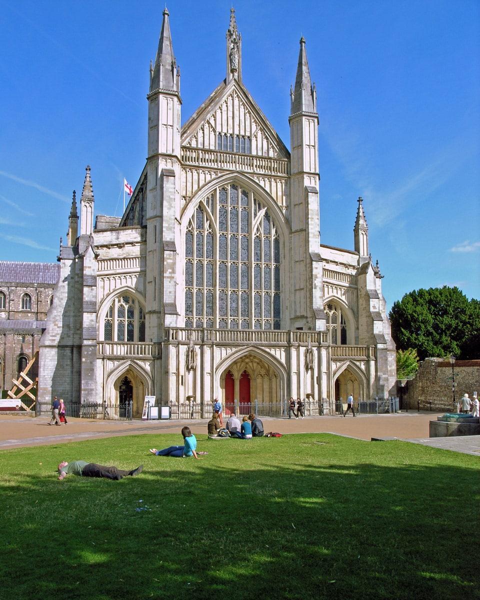 Winchester Cathedral in Hampshire, west front