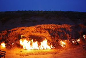 Yanar Dag - natural eternal flame in Azerbaijan