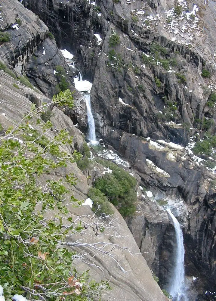 Yosemite Falls, two drops in the Middle Cascades
