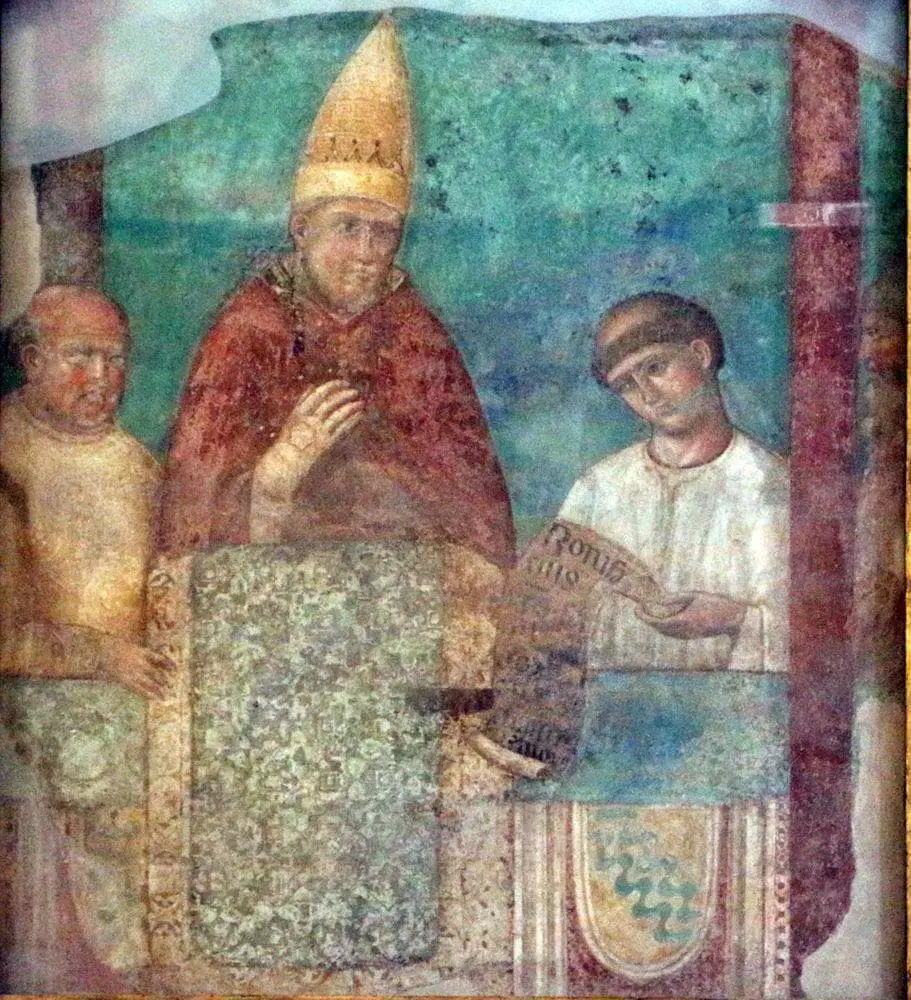 Giotto's fresco in Archbasilica of St. John Lateran, Rome