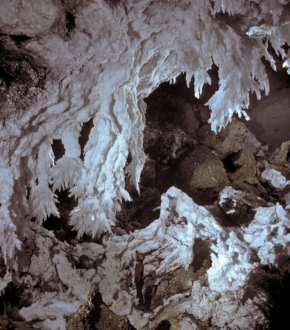Chandelier Ball Room in Lechuguilla Cave, United States