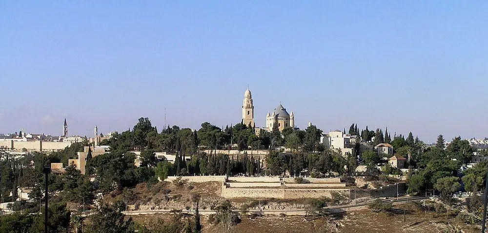 Mount Zion with Cenacle in the centre
