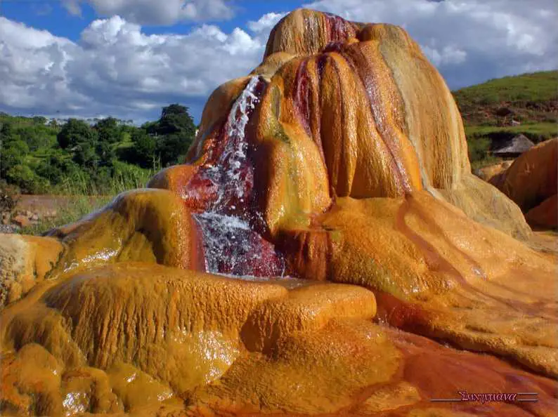 One of Analavory geysers, Madagascar