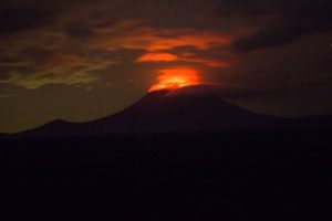 The evilish glow of the lava lake of Mount Nyiragongo