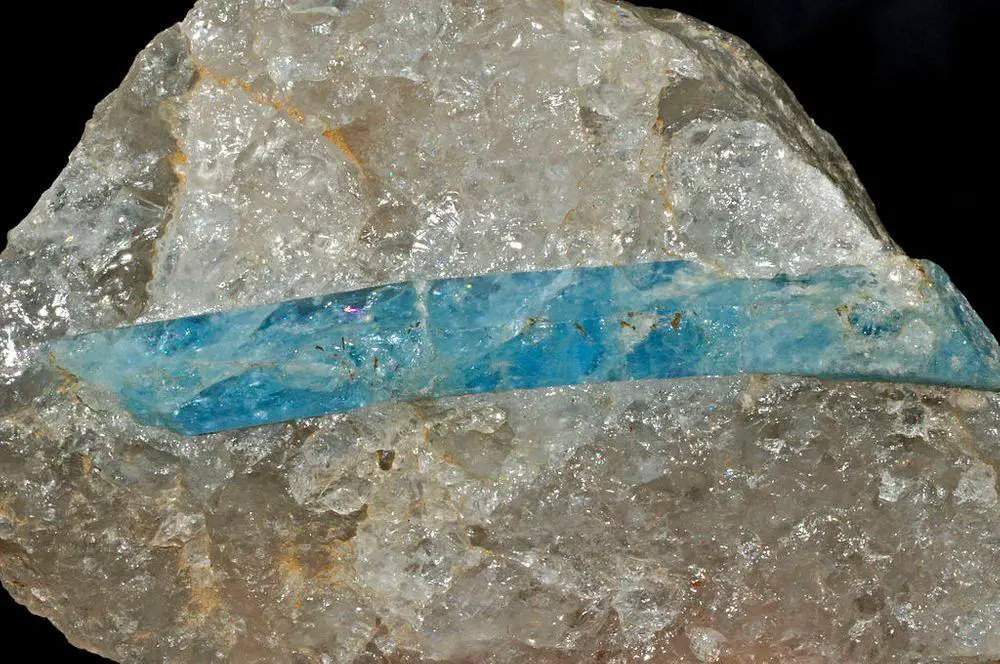 Blue aquamarine (not intense enough for maxixe) from Brazil