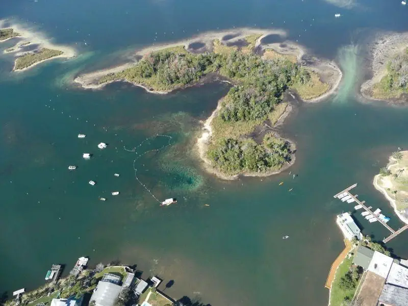 Tarpon Hole from above. The spring is in the central-left part of the image