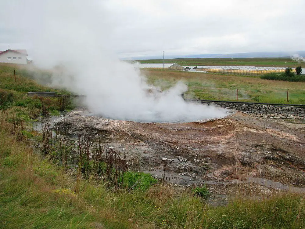 Ystihver - geyser in the northern part of Iceland