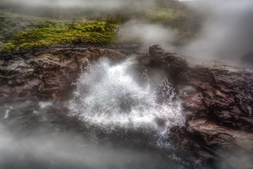 Deildartunguhver - geyser in Europe's most powerful hot spring