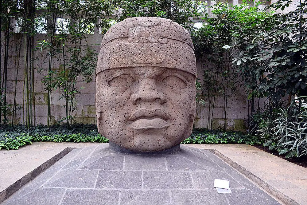 Olmec stone head from San Lorenzo No. 1.