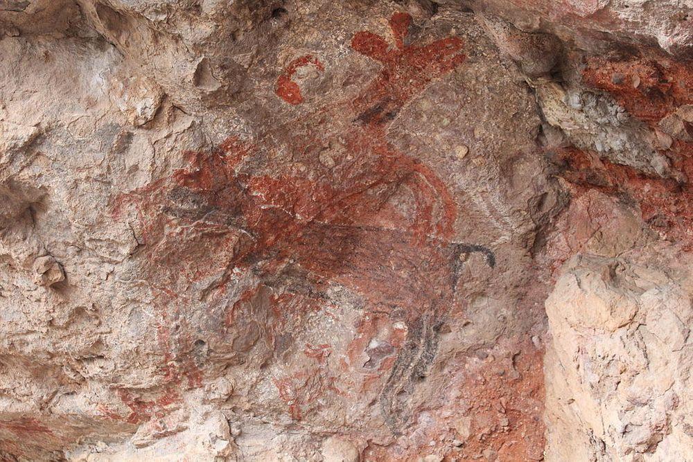 Ancient painting in Cueva Ratón, Baja California