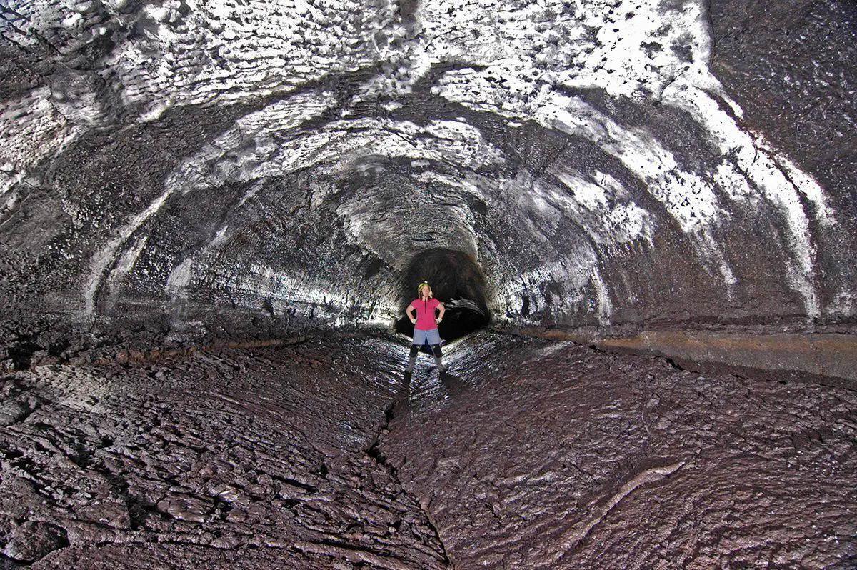 Kazumura Cave, the collapsed floor of the lava bed