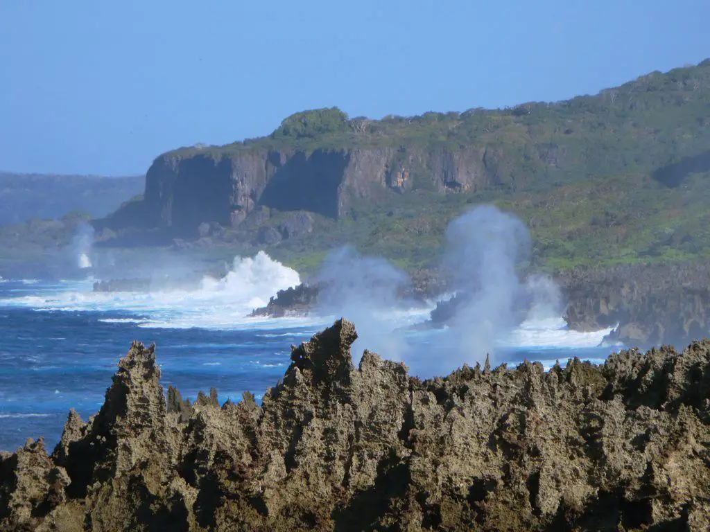Blowholes in Christmas Island