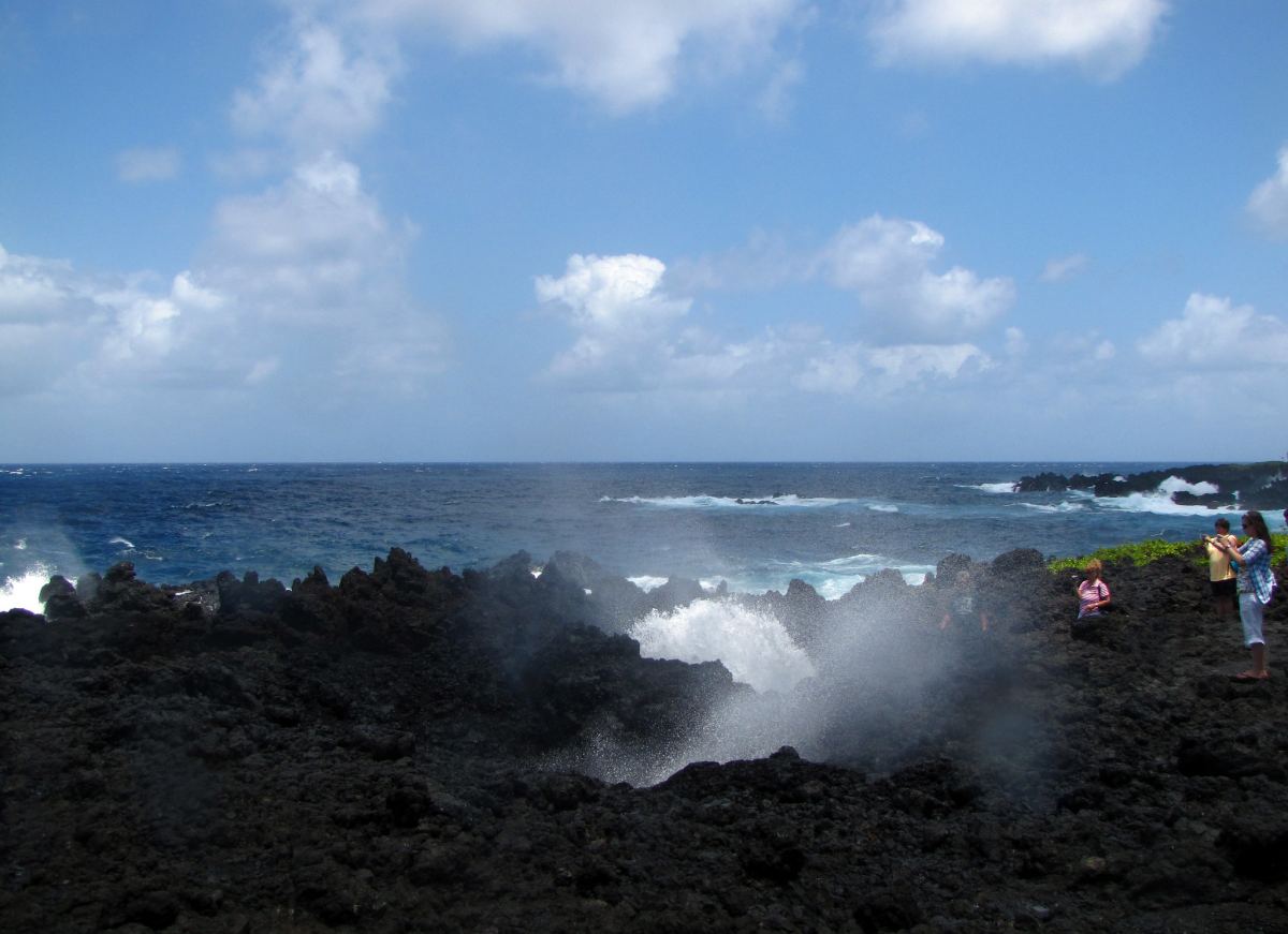 Blowholes in Waianapanapa State Park