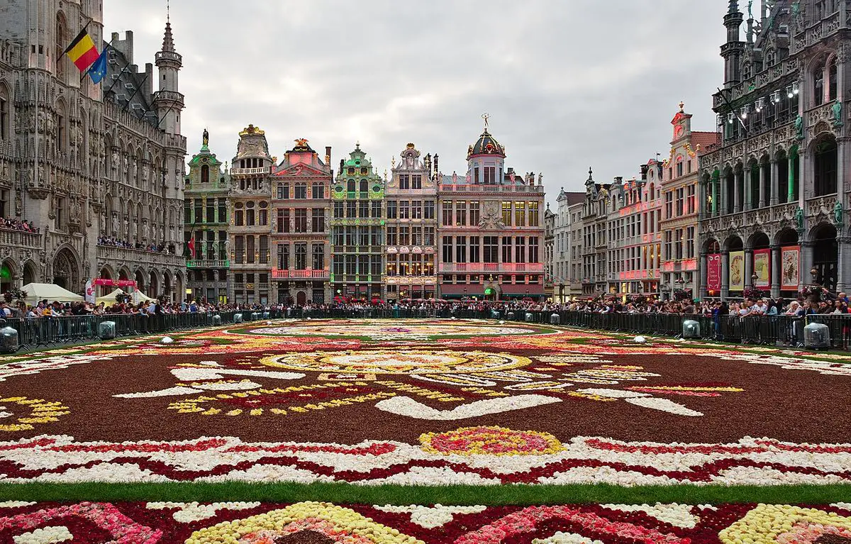 Flower carpet in Grand Place, Brussels