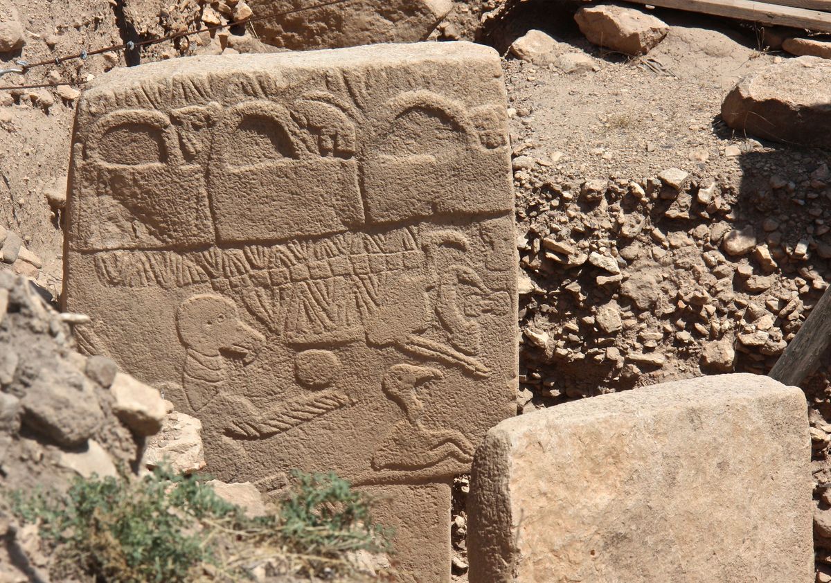 Vulture stone in Göbekli Tepe - the oldest known pictograph in the world