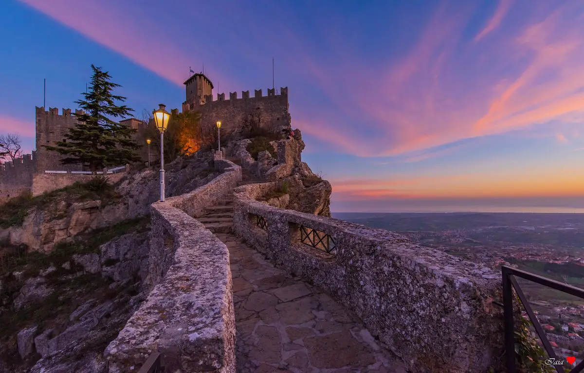 Sunrise over San Marino