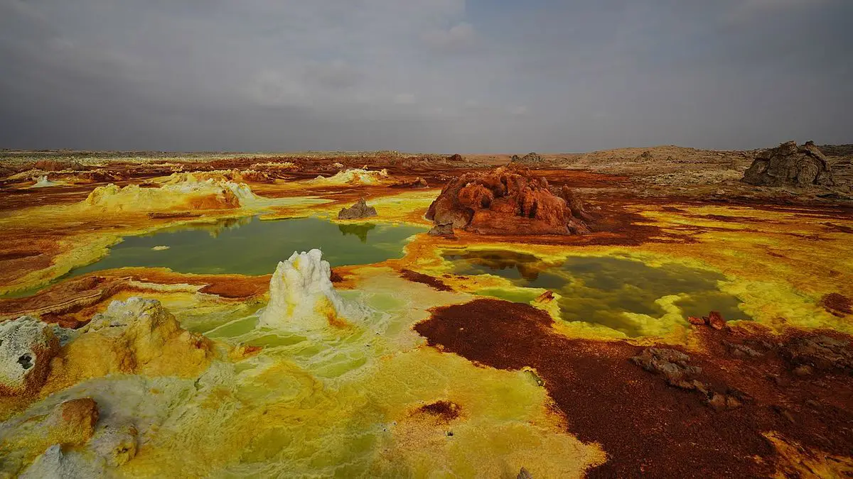 Eerie colors of Dallol, Ethiopia