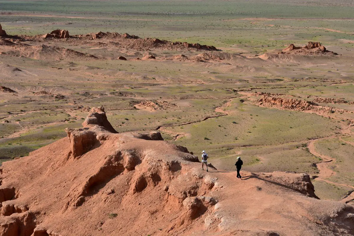 Landscape in Bayanzag or Flaming Cliffs, Mongolia