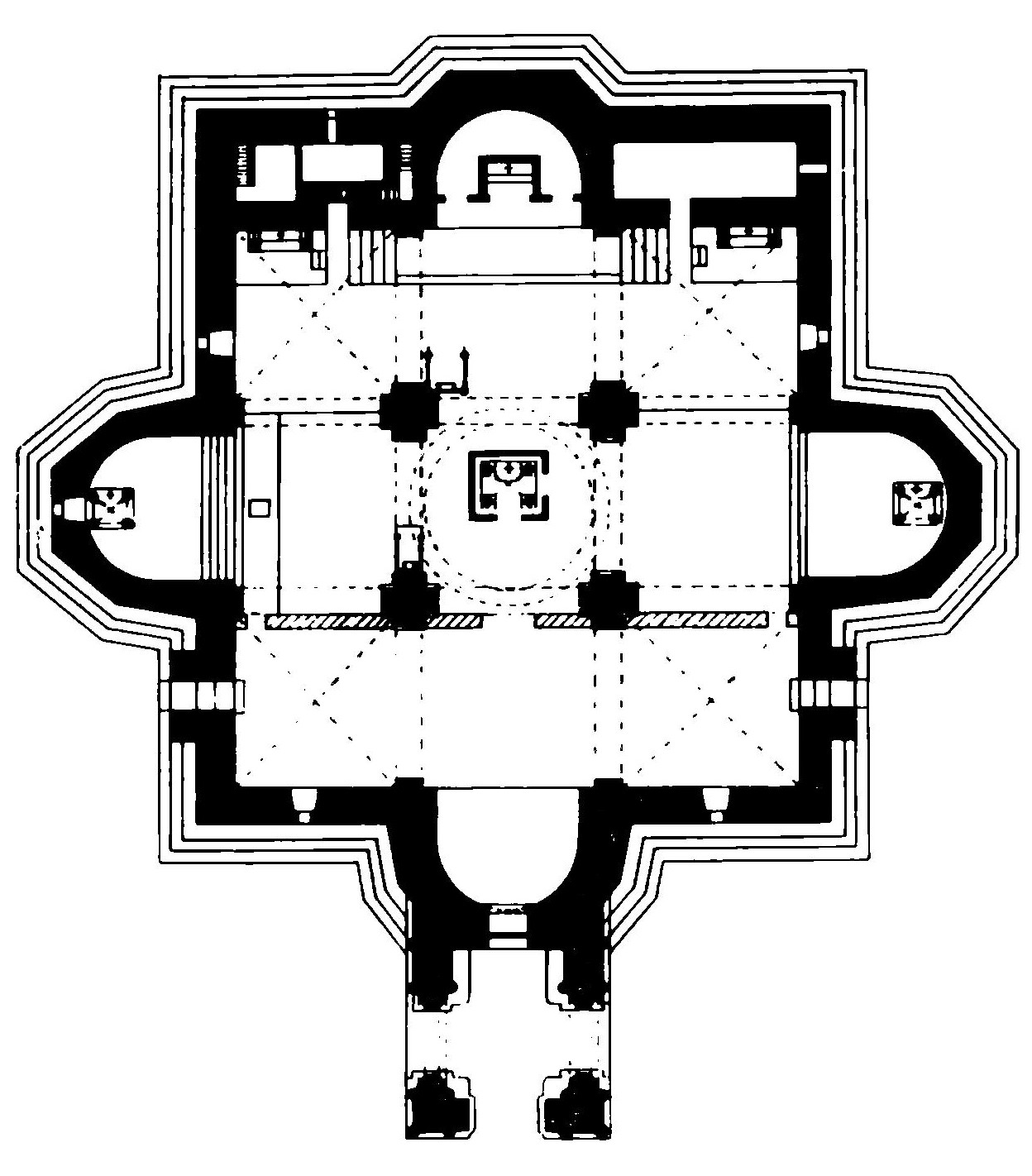 Plan of Etchmiadzin Cathedral