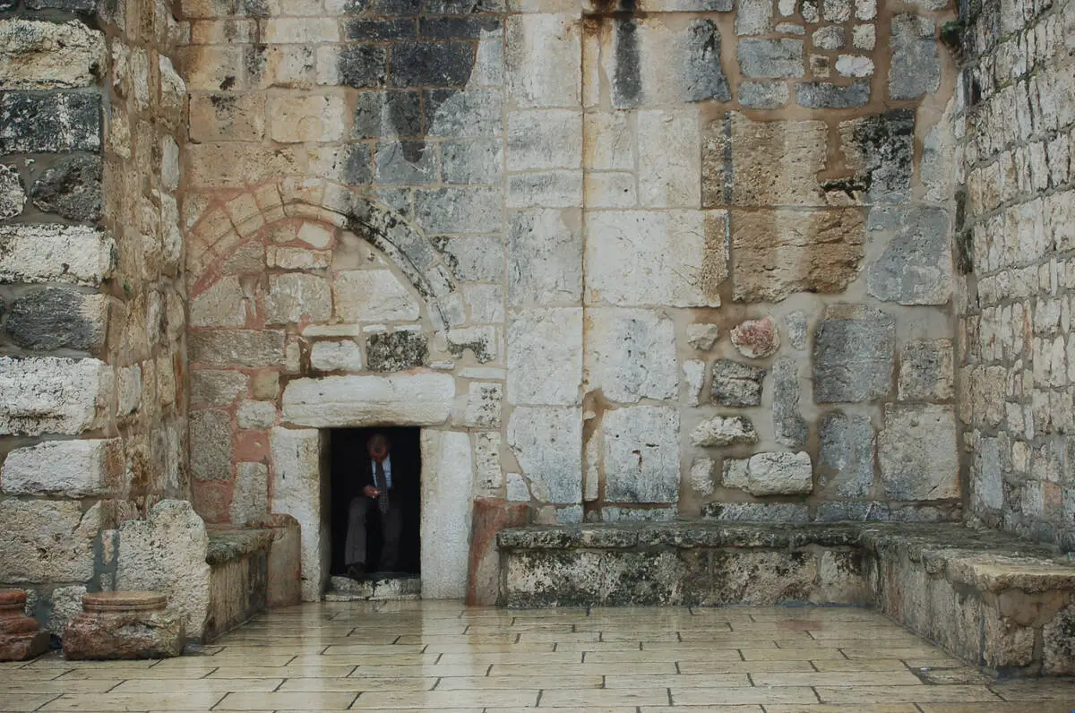 Door of Humility - the main entrance in the Church of the Nativity