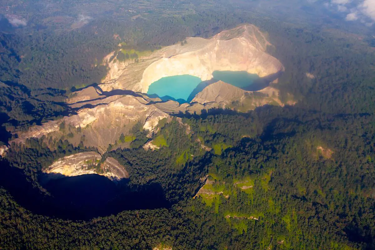 Kelimutu Lakes from above