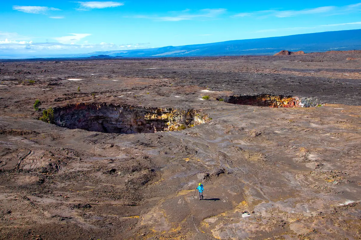 Ka'ū Desert with pit craters