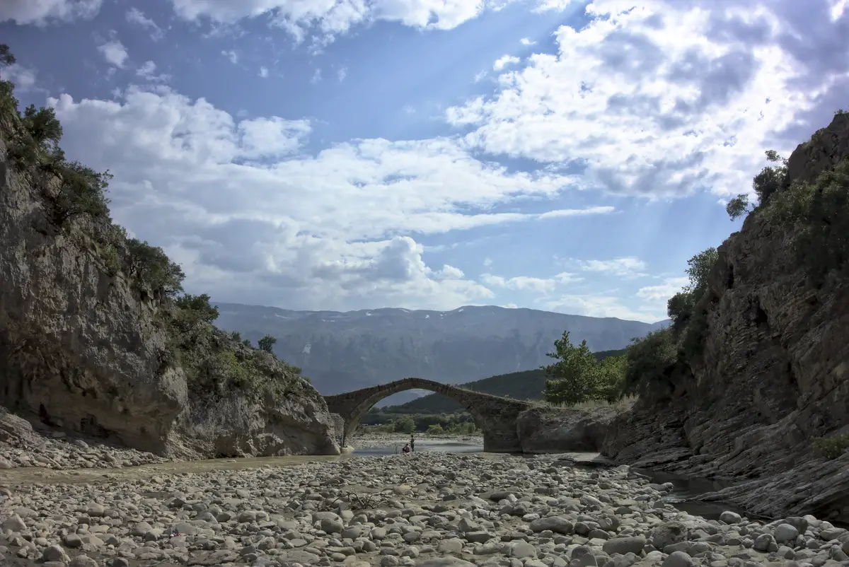 Lengarica valley and Ura e Kadiut bridge