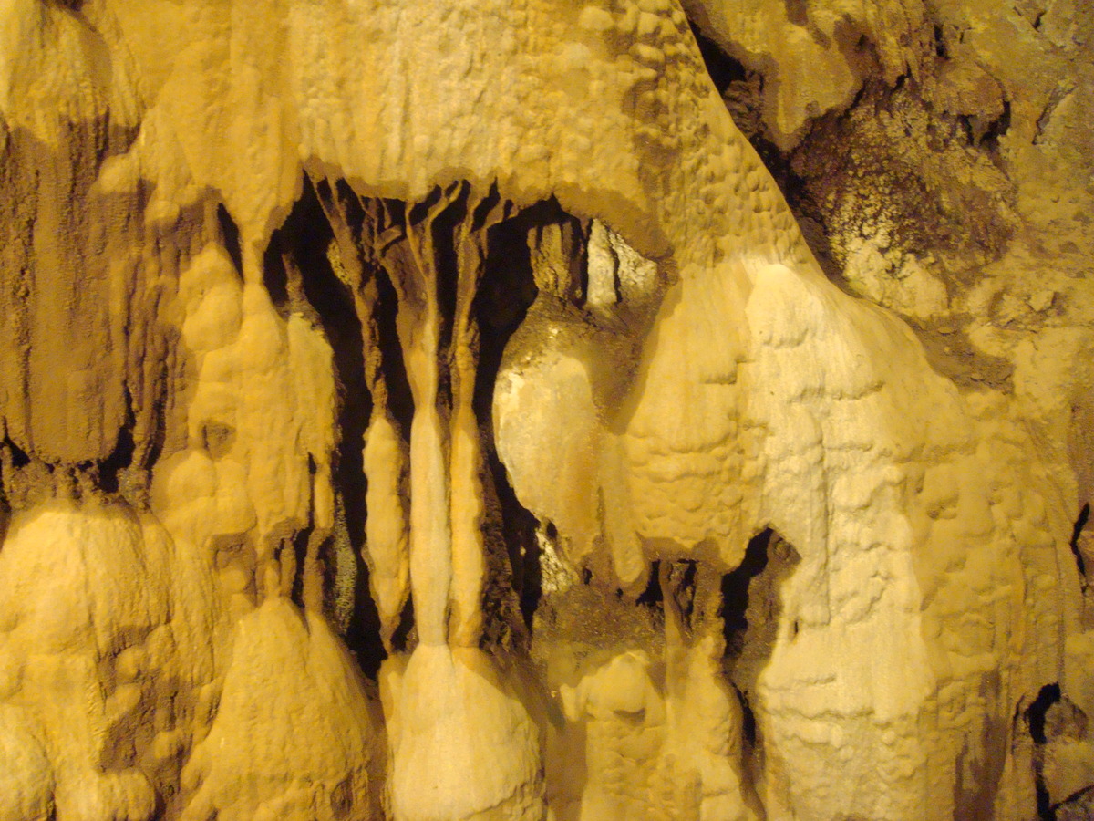 Cave formations in the Moaning Cavern