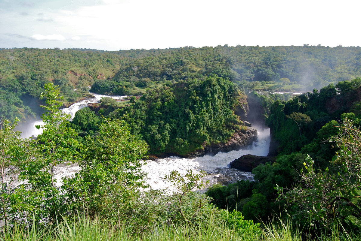Murchison Falls and Uhuru Falls (left)