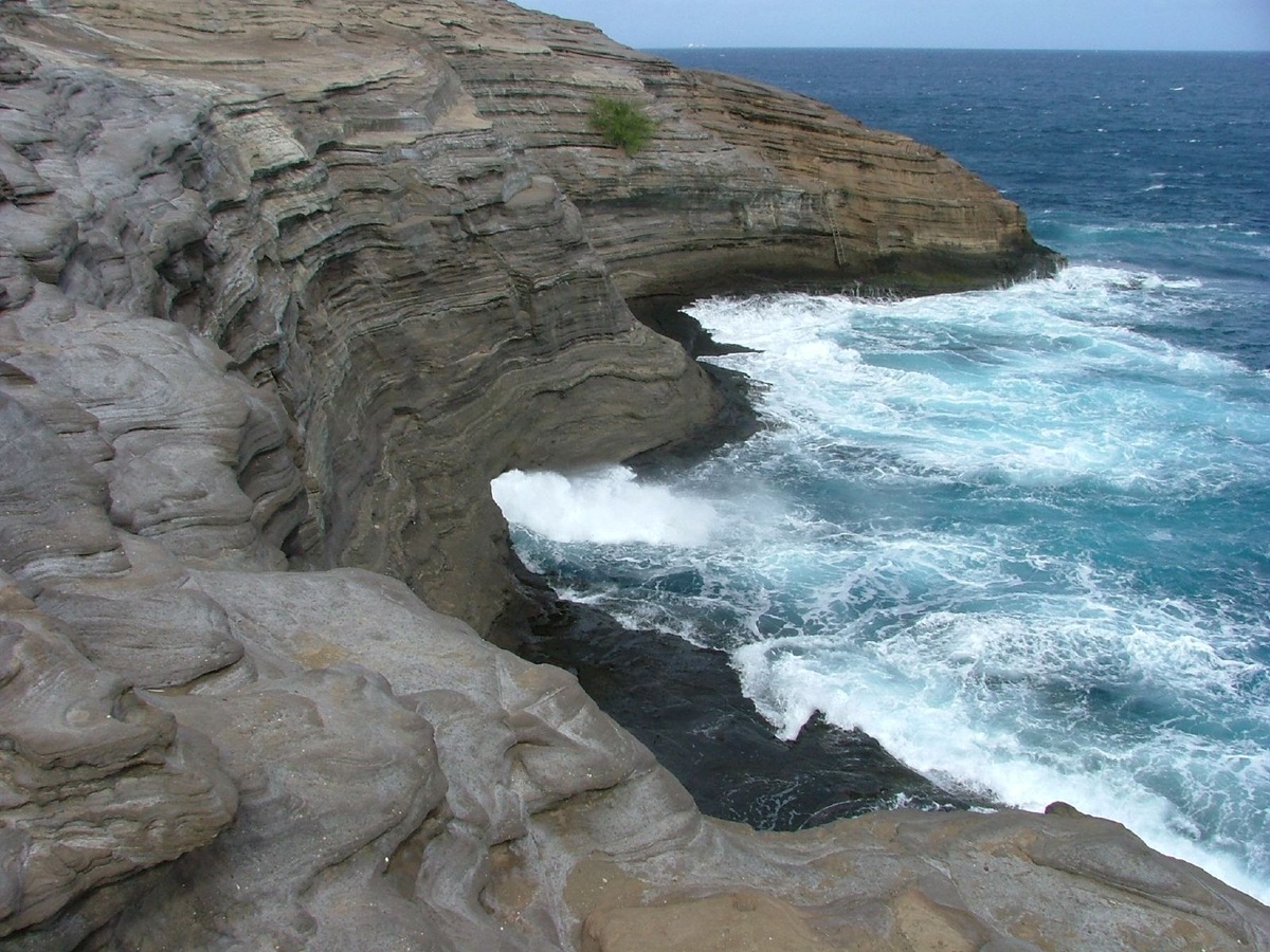 One of the Spitting Caves, Oahu