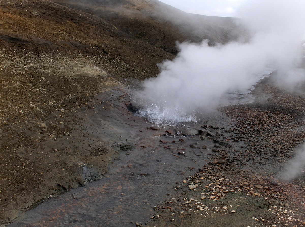 One of hot springs in Stórihver Geothermal Area
