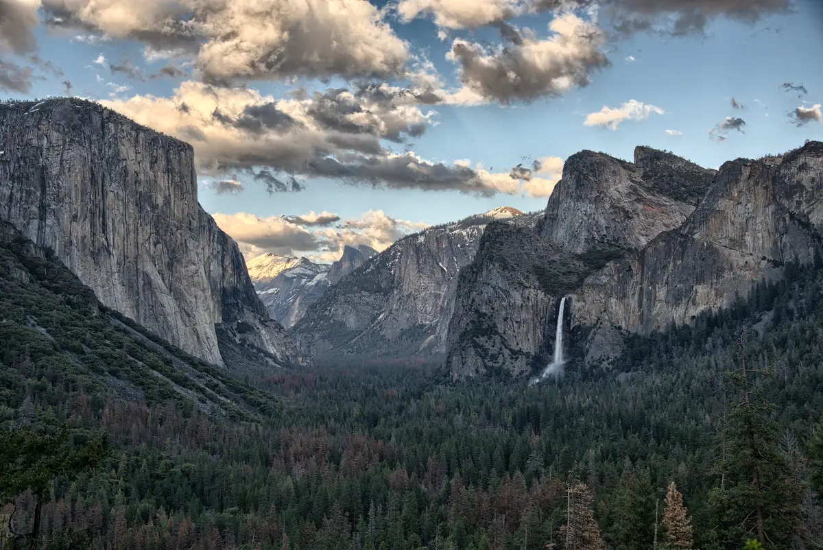 Bridalveil Falls in Yosemite Valley